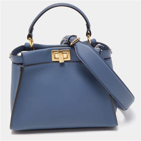 fendi peekaboo wave blue|Fendi peekaboo leather bag.